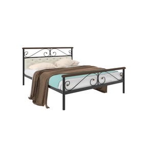 Кровать «Эсмиральда мягкая Плюс», 1400×2000 мм, металл, цвет чёрный