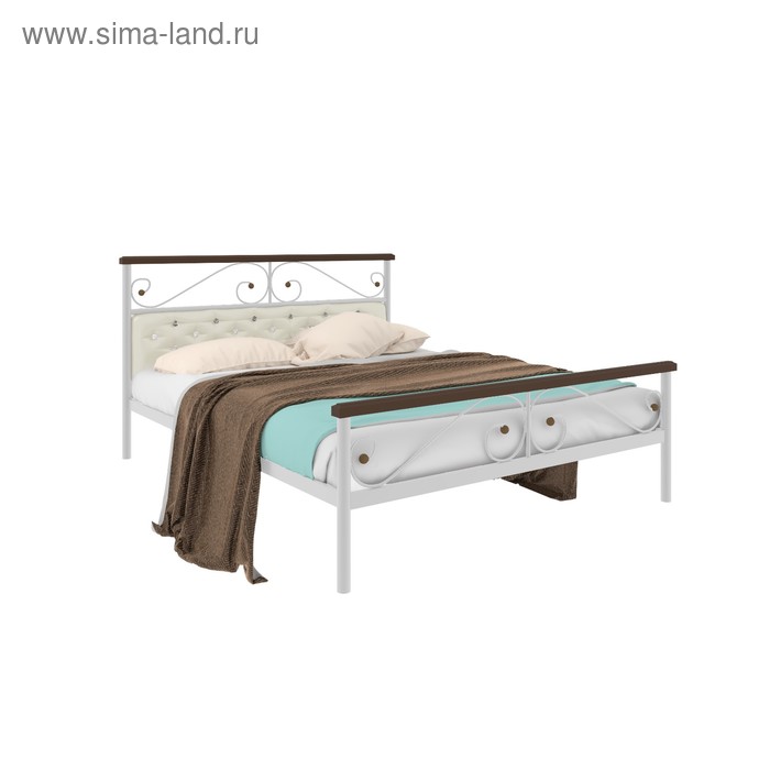 Кровать «Эсмиральда мягкая Плюс», 1400×2000 мм, металл, цвет белый - Фото 1