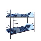 Кровать «Хостел Дуо», 800×2000 мм, металл, цвет чёрный - фото 109038332