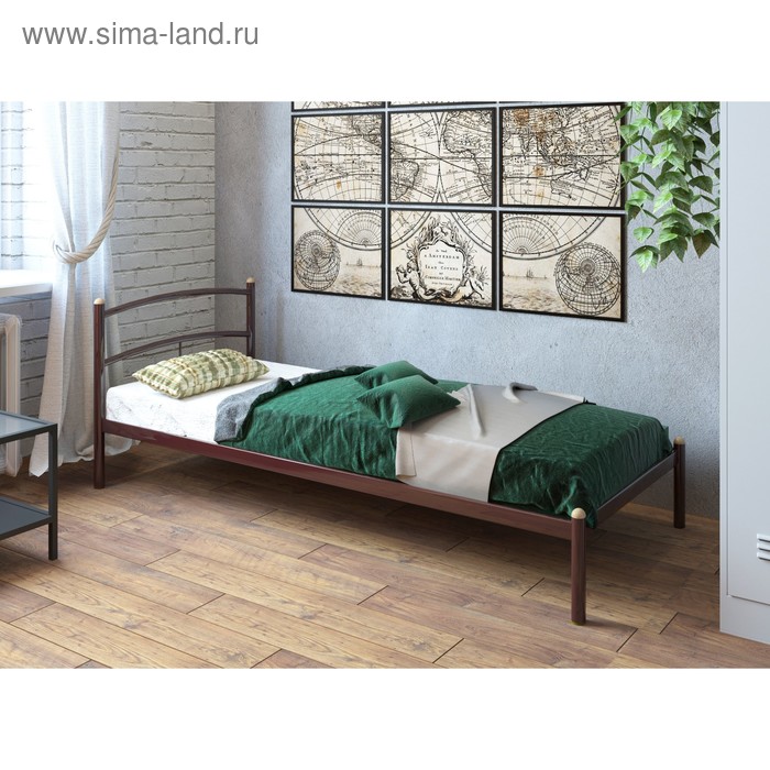 Кровать «Хостел», 800×2000 мм, металл, цвет коричневый - Фото 1