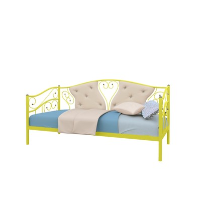 Кровать «Тахта Юлия», 800×2000 мм, металл, цвет жёлтый