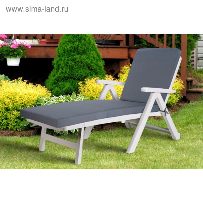 Подушка-сидушка для шезлонга Linen Way, цвет серый - Фото 1