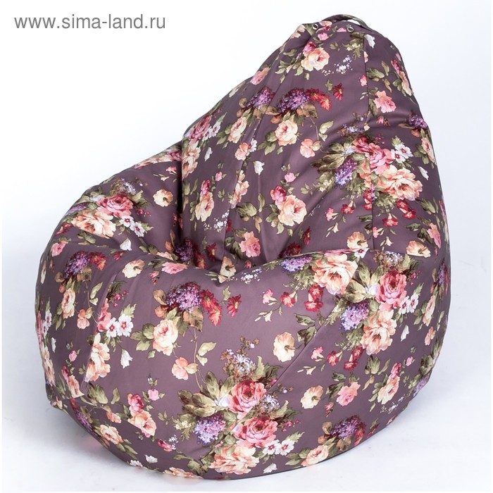 Кресло - мешок «Груша» большая, ширина 90 см, высота 135 см, принт аркадия, велюр