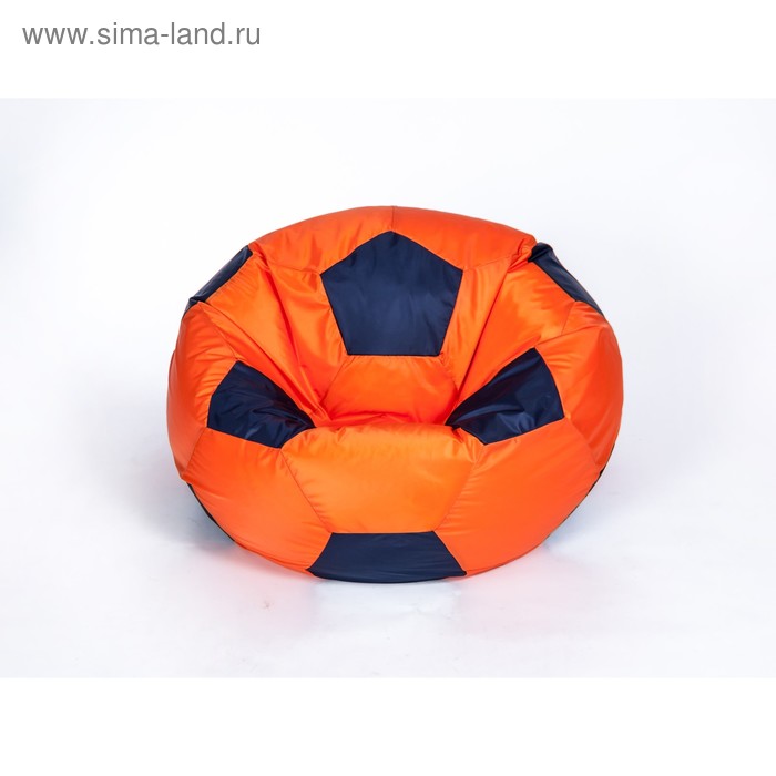 Кресло-мешок «Мяч» большой, диаметр 95 см, цвет оранжево-чёрный, плащёвка - Фото 1