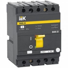 Выключатель автоматический IEK, трехполюсный, 100 А, ВА 88-33, SVA20-3-0100