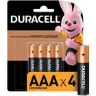 Батарейка алкалиновая Duracell Basic, AAA, LR03-4BL, 1.5В, блистер, 4 шт. - Фото 1