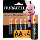Батарейка алкалиновая Duracell Basic, AA, LR6-4BL, 1.5В, блистер, 4 шт. - фото 8356013