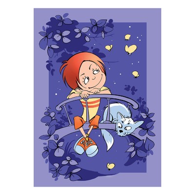 Плед-покрывало "Светлячки", размер 100х140 см, пэ100%, велсофт 290 г/м V354387