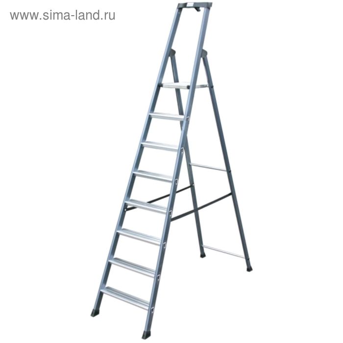 Стремянка KRAUSE MONTO SEPRO, оградительная дуга с полкой, противоскользящая, 8 ступеней - Фото 1