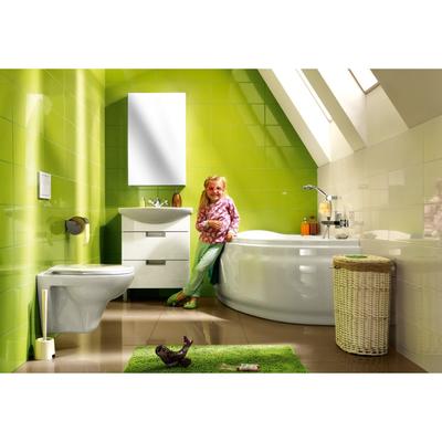 Ванна акриловая Cersanit Joanna 140×90 см, левая, без ножек, каркаса и панели