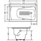 Ванна чугунная Goldman Art, 180 х 85 см, с ножками и ручками - Фото 2