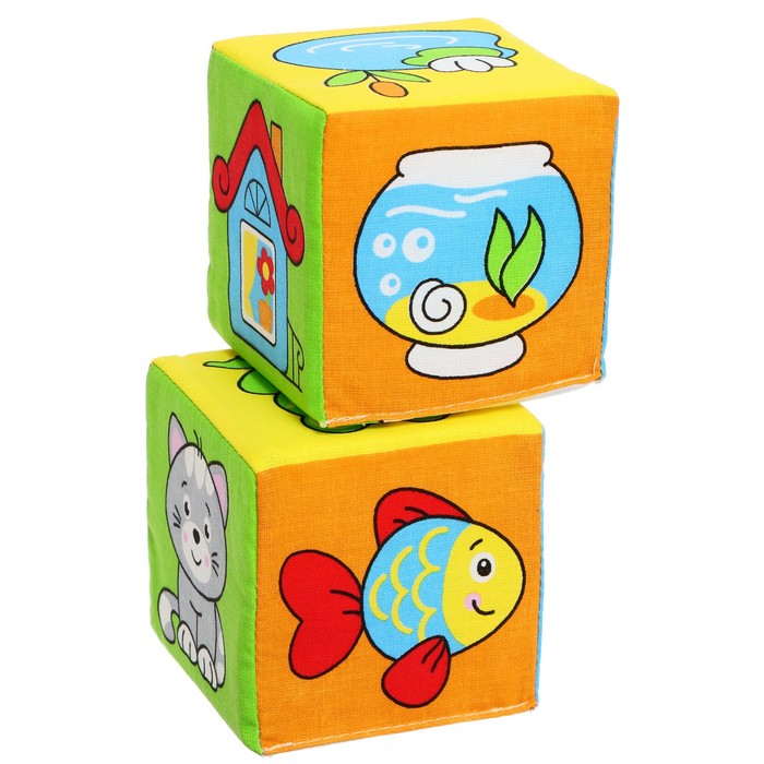 Развивающая игрушка-кубики «Чей домик?» - фото 1890590122