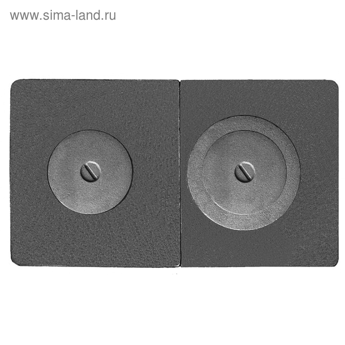 Плита ПС2-3А сборная Рубцовск 710х410х15 мм с оребренными конфорками - Фото 1