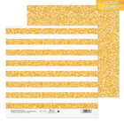 Бумага для скрапбукинга «Блеск золота», 20 × 20 см, 180 г/м - Фото 1