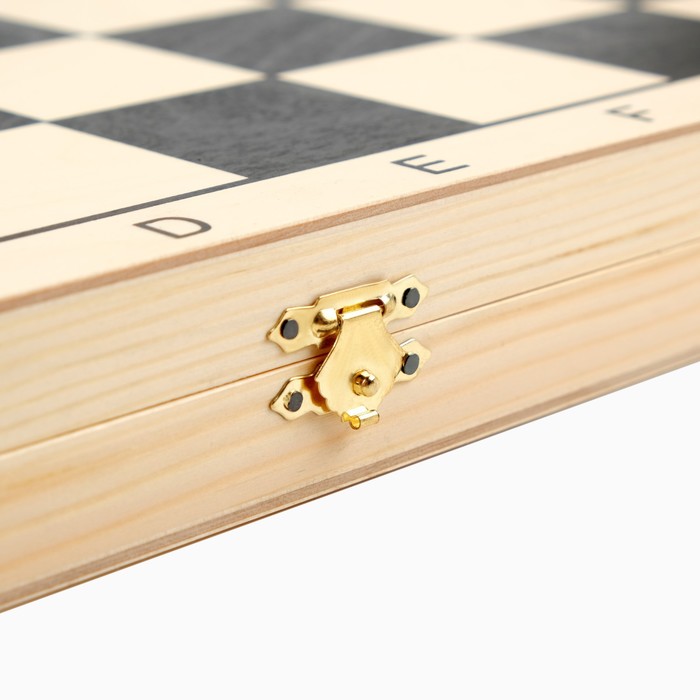 Настольная игра 3 в 1 "Классическая": нарды, шахматы, шашки, доска 40 х 40 см - фото 1906928594