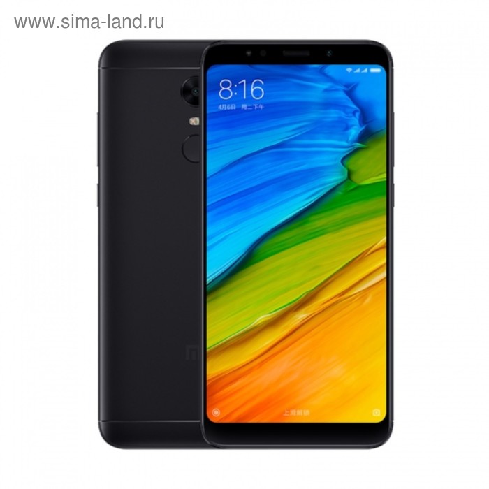 Смартфон Xiaomi Redmi 5 plus 64Gb 2Sim черный - Фото 1