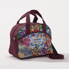 Чемодан малый 20" с сумкой, отдел на молнии, наружный карман, с расширением, цвет бордовый - Фото 8
