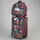 Чемодан малый 20" с сумкой, отдел на молнии, наружный карман, с расширением, цвет бордовый - Фото 1