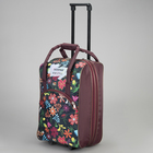 Чемодан малый 20" с сумкой, отдел на молнии, наружный карман, с расширением, цвет бордовый - Фото 2