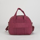 Чемодан малый 20" с сумкой, отдел на молнии, наружный карман, с расширением, цвет бордовый - Фото 8