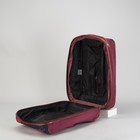Чемодан малый с сумкой "Перья", отдел на молнии, наружный карман, цвет синий - Фото 4