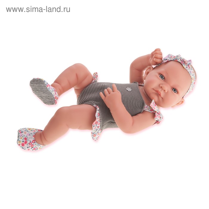 Кукла-младенец "Ника" в сером, 42 см - Фото 1