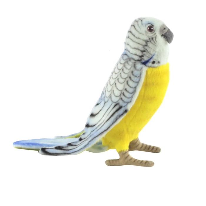 Волнистый попугайчик зеленый, 15 см