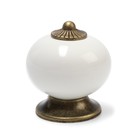 Ручка кнопка DOME Ceramics 003, керамическая, белая - фото 318087056