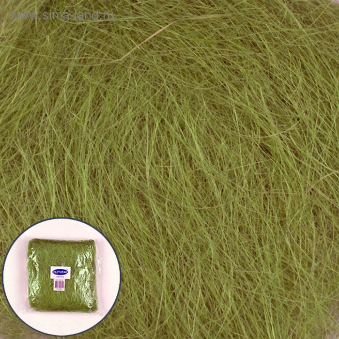 Наполнитель сизаль 100 г, зеленое яблоко - Фото 1