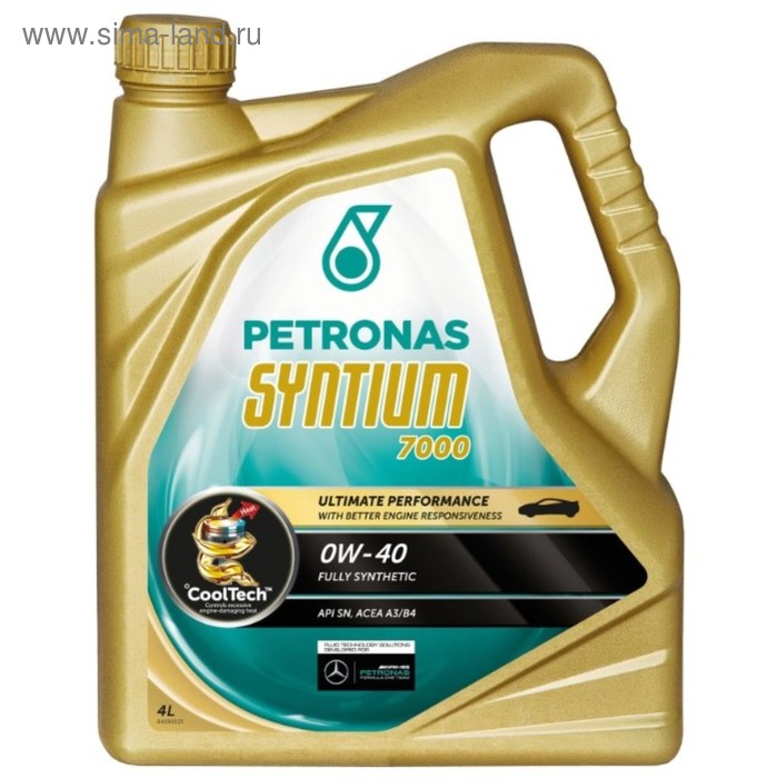 Моторное масло  Petronas SYNTIUM 7000 0W-40, 4 л - Фото 1