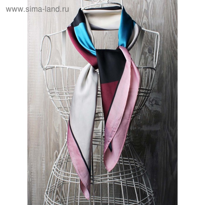 Платок женский, размер  70х70 см, цвет розовый  K0570PL107 - Фото 1
