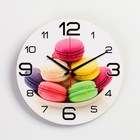 Часы настенные кухонные "Макаруны", плавный ход,  d=24 см - фото 8685910