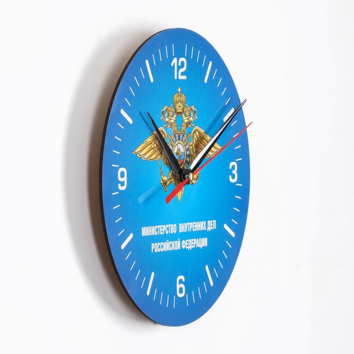 Часы настенные с символикой "МВД России", плавный ход, d=24 см - фото 1927390078