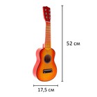 Игрушка музыкальная «Гитара» 52 см, 6 струн, медиатор, цвета МИКС - фото 8217471