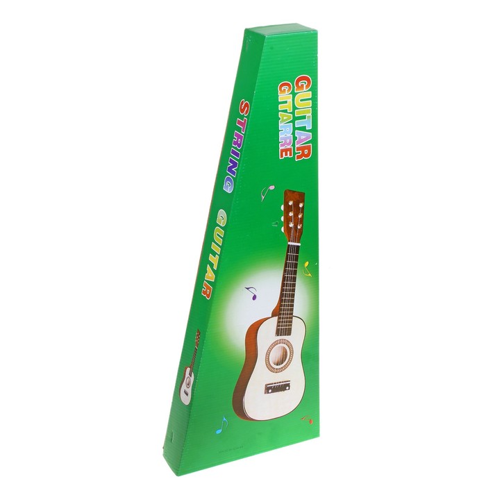 Музыкальная игрушка "Гитара" 58 см, 6 струн, медиатор, цвета МИКС - фото 1896489421