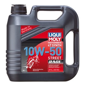 

Моторное масло для 4-тактных мотоциклов LiquiMoly Motorbike 4T Synth Street Race 10W-50 SL синтетическое, 4 л (7508)