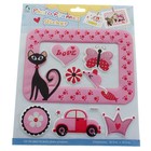 наклейка пластик рамка д/фото (9*13 см) кошечка ассорти  18,5*23 см - Фото 1