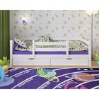 Детская кровать Сонечка с ящиками, с защитой Белый 800х1900 Без текстиля - Фото 1