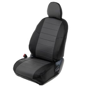 

Авточехлы для Kia Cerato 2009-2013, 2009-2013, черный, серый, экокожа, набор