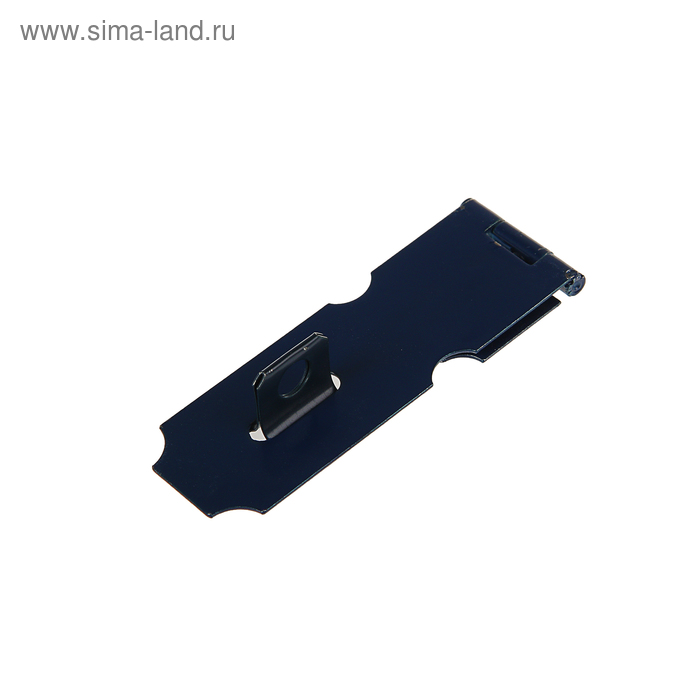 Накладка для навесного замка, с проушиной, L=98 мм, синяя - Фото 1