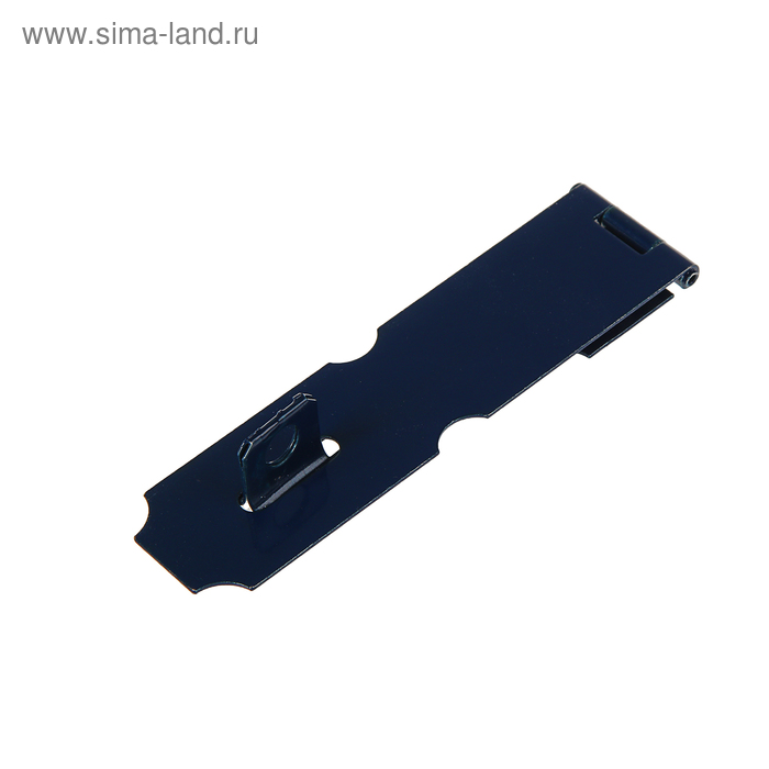 Накладка для навесного замка, с проушиной, L=120 мм, синяя - Фото 1