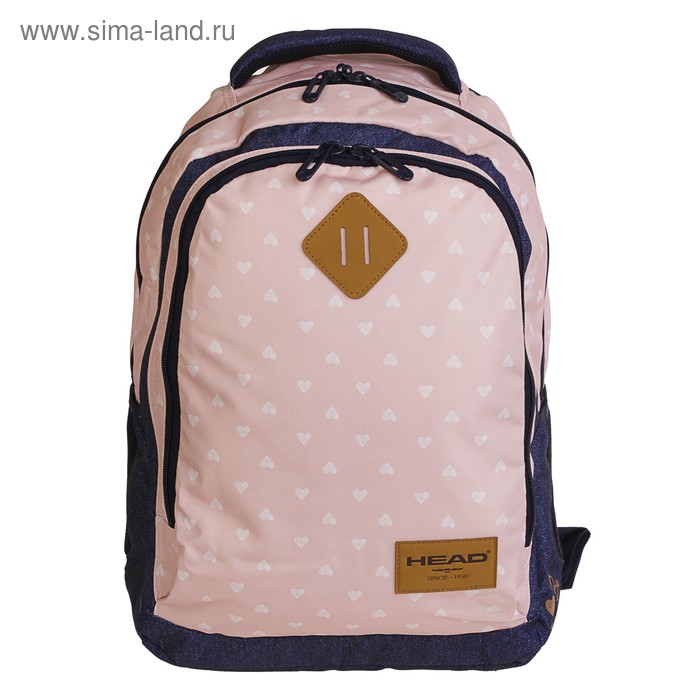 Рюкзак молодежный c эргономичной спинкой HEAD 46 х 31,5 х 16 см, розовый/синий - Фото 1
