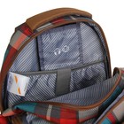 Рюкзак молодежный, c эргономичной спинкой, HEAD, 45 х 31 х 19 см, синий/красный/коричневый - Фото 11
