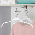 Плечики для одежды, размер 44-46, антискользящие, цвет белый - Фото 1