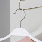 Плечики для одежды, размер 44-46, антискользящие, цвет белый - Фото 2