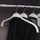 Плечики для одежды, размер 44-46, антискользящие, цвет белый - Фото 5