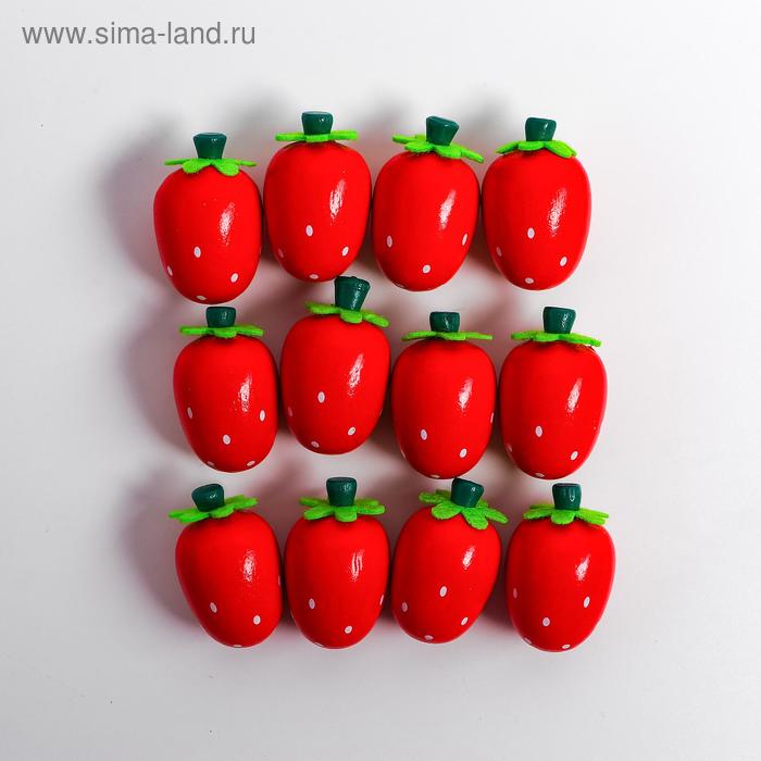 Счётный набор "Клубничка", 12 ягод: 3 × 2 см - Фото 1