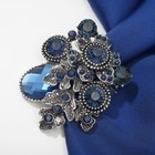Брошь «Императрица» тьма, цвет синий в чернёном серебре - фото 8339994