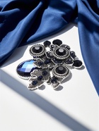 Брошь «Императрица» тьма, синяя в чернёном серебре - Фото 6