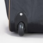 Чемодан малый 20" с сумкой, отдел на молнии, с расширением, цвет чёрный - фото 11639980